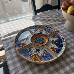 Vintage Ceramic 5-Part Divided Serving Tray